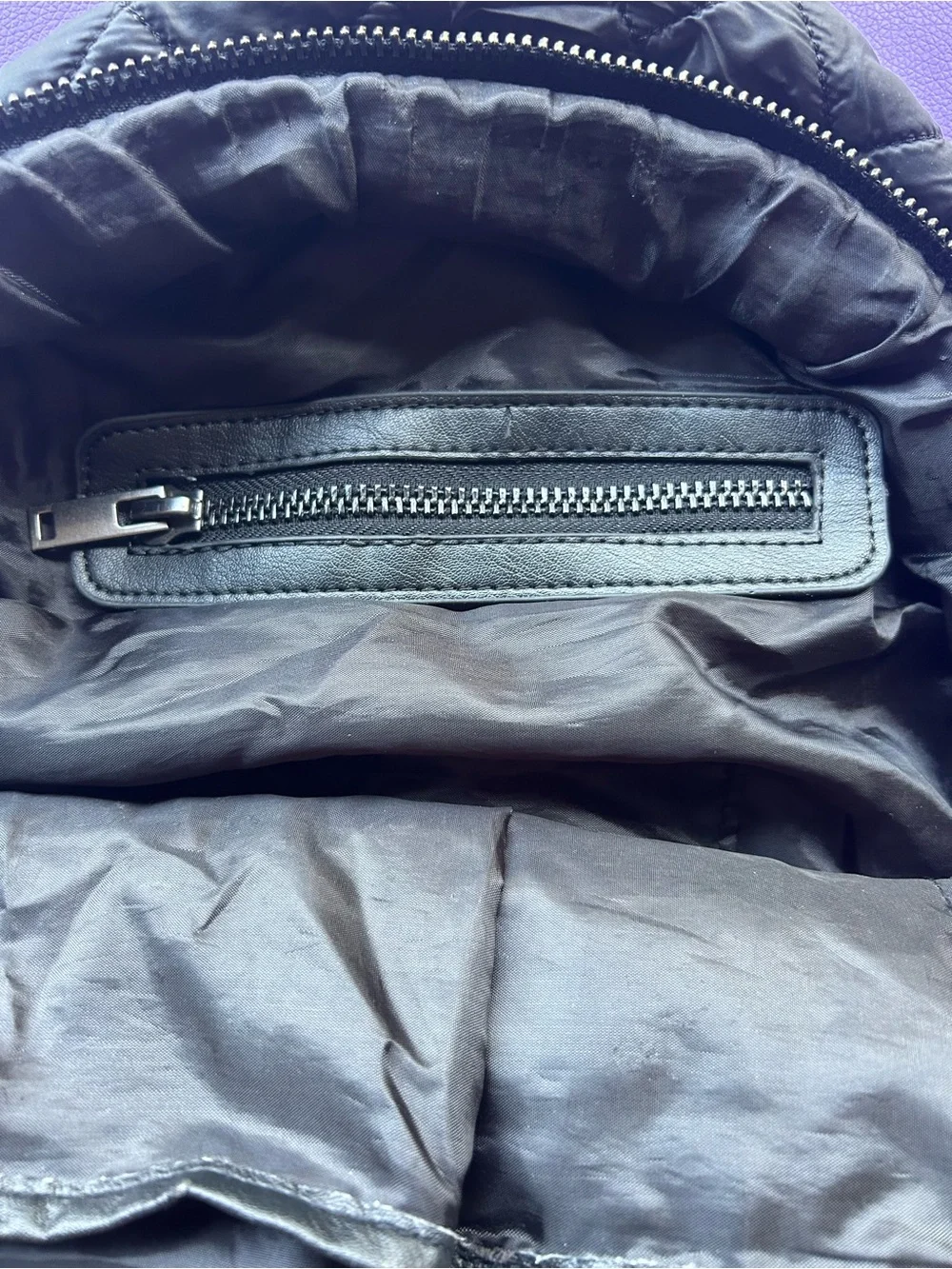 CAPEZIO B203W Technique Quilted Black Backpack with Logo Patch